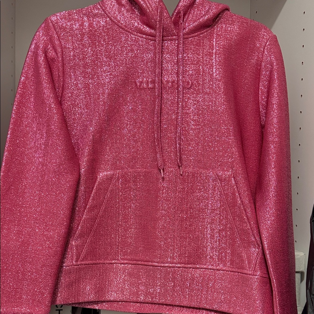 Valentino Garavani Metallic Pink Shimmer Hoodie